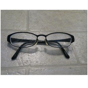Lulu Guinness Glasses | Wire Eyeglass Frames | Rhinestones | Black